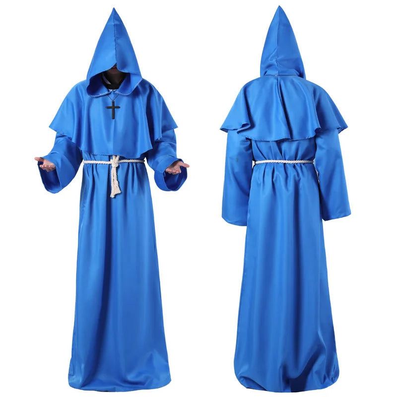 Halloween Medieval Monk Costume con capucha