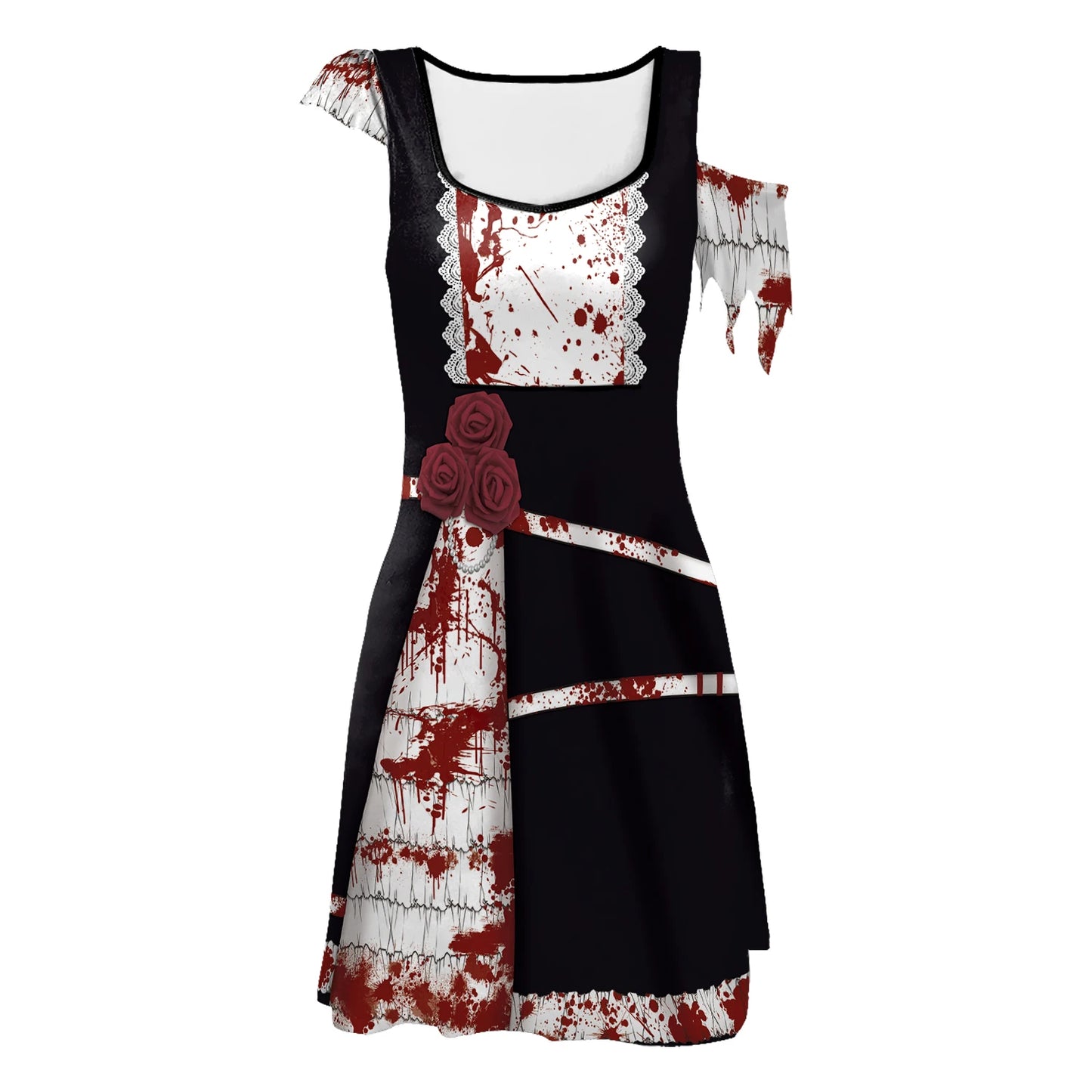 Terrible Clown Dress – Bloody Vampire Joker Costume
