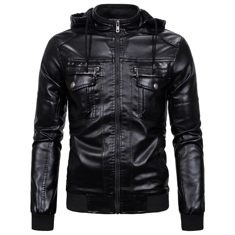 Chaqueta de Cuero PU para Hombre – Elegancia y Estilo Deportivo