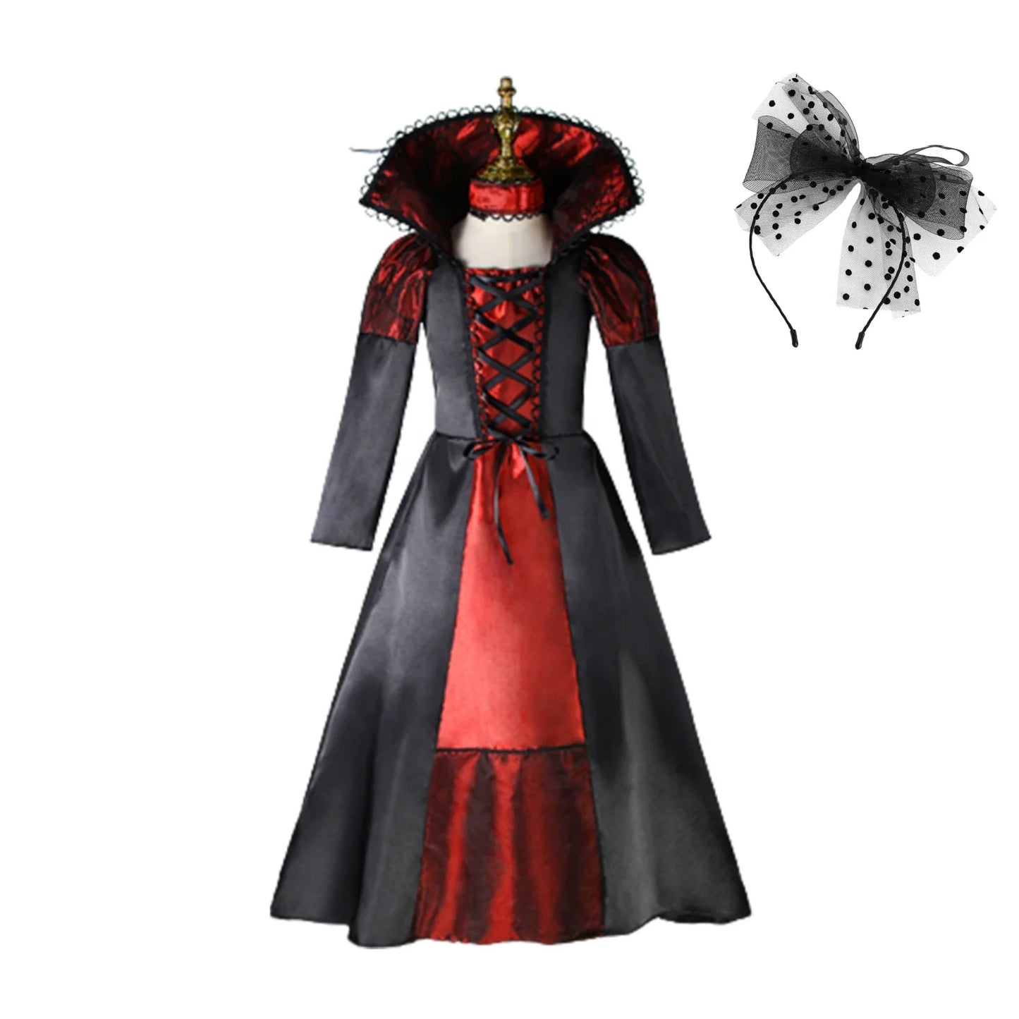 Disfraz de Vampira Infantil 2025 – Estilo Gótico con Tul Largo