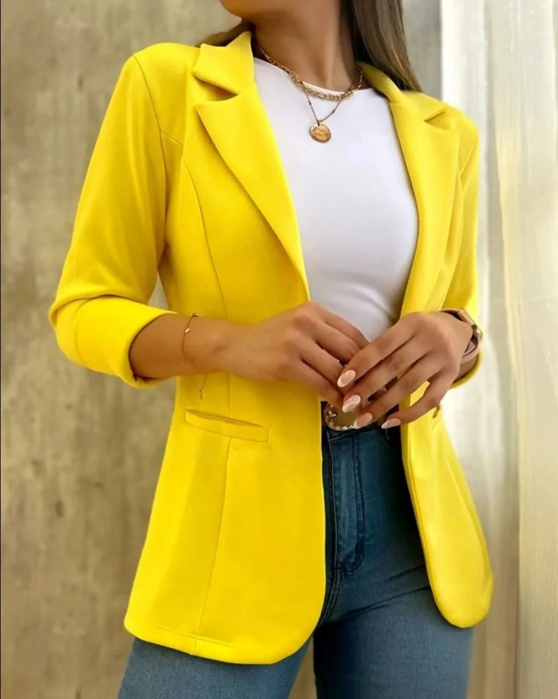 Chaqueta Women Long Sleeve Formal Business