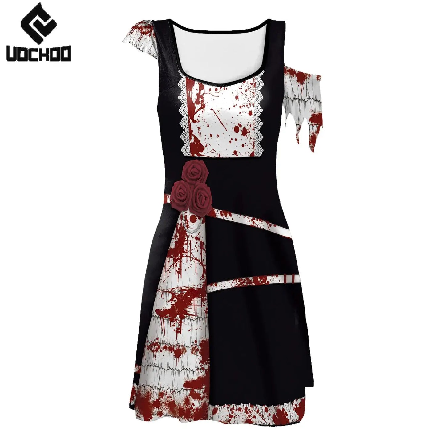 Terrible Clown Dress – Bloody Vampire Joker Costume
