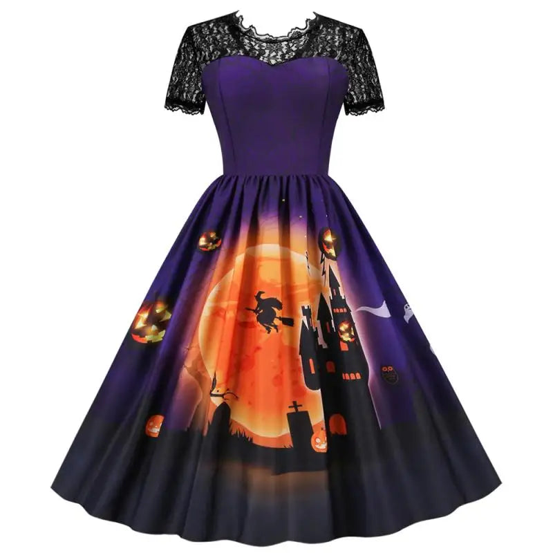 Halloween Dress Costume for Women – Vestido Vintage con Encaje