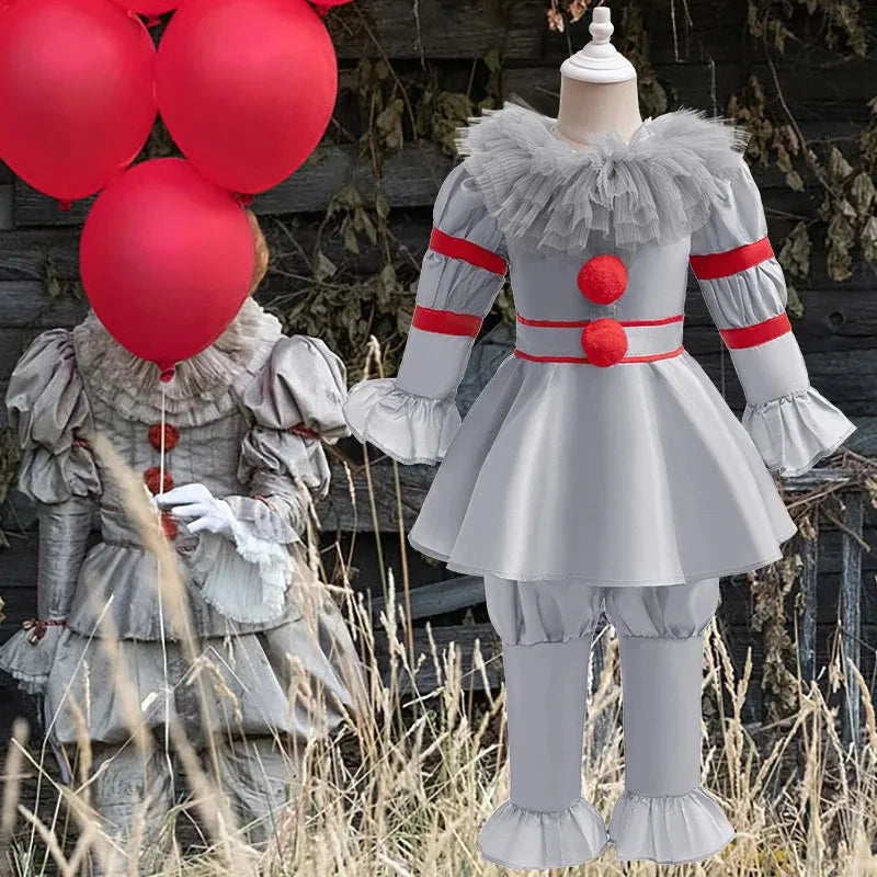 Disfraz de Halloween Terrorífico – Conjunto Gris y Rojo