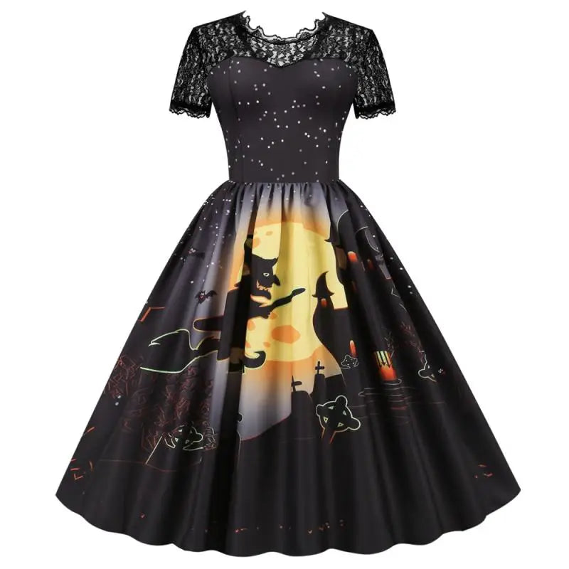 Halloween Dress Costume for Women – Vestido Vintage con Encaje