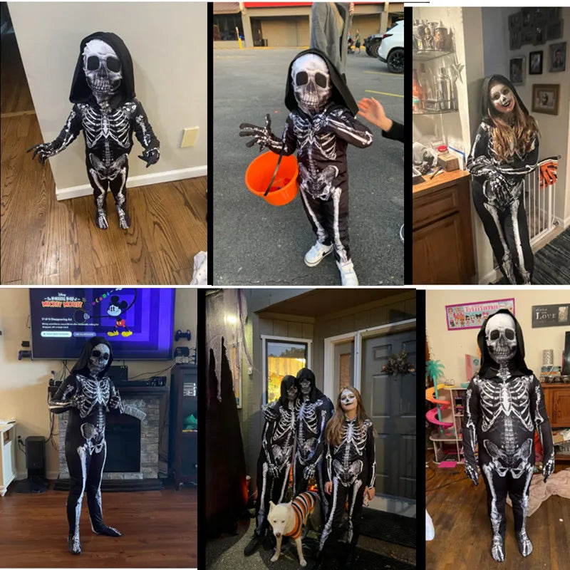 Scary Halloween Horror Kids Hooded Costume