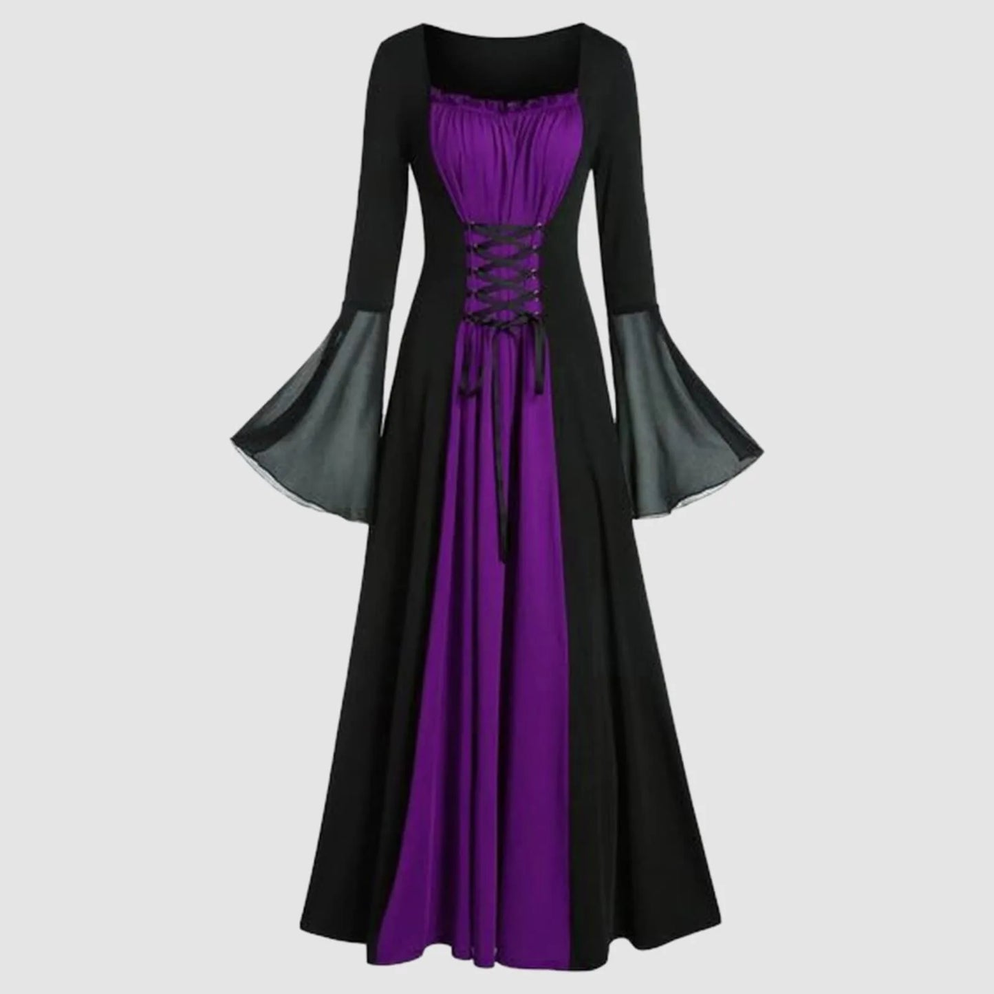Vestido Medieval Gótico para Mujer – Elegancia y Misterio en Halloween