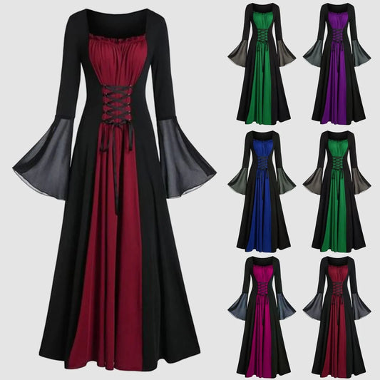 Vestido Medieval Gótico para Mujer – Elegancia y Misterio en Halloween