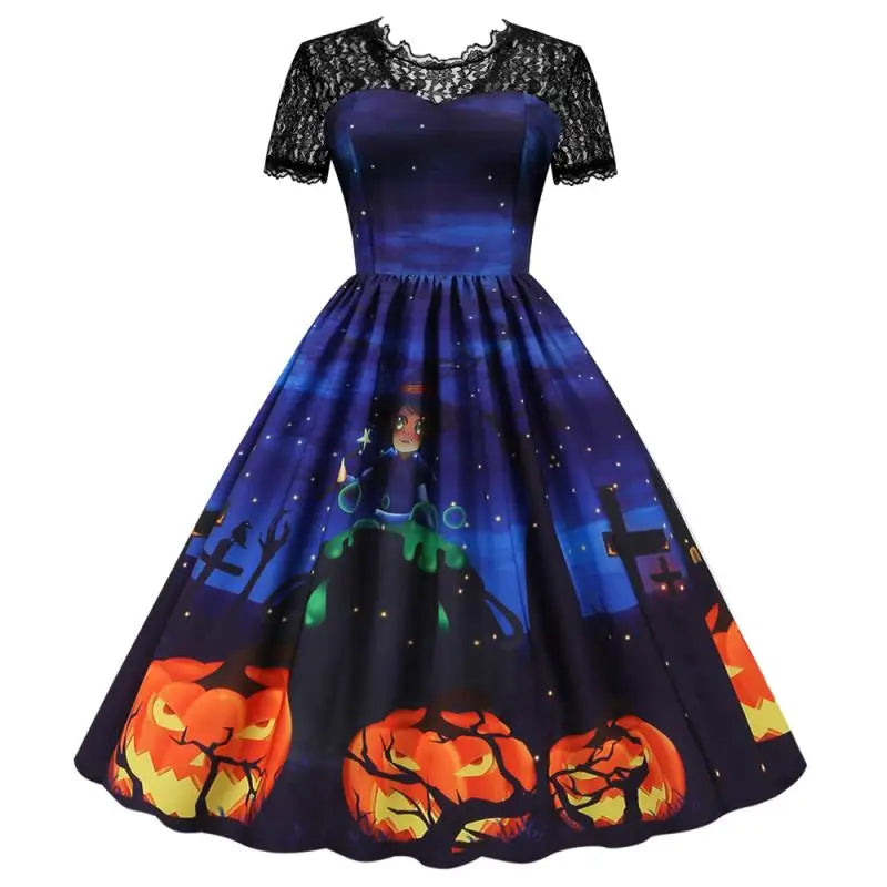 Halloween Dress Costume for Women – Vestido Vintage con Encaje