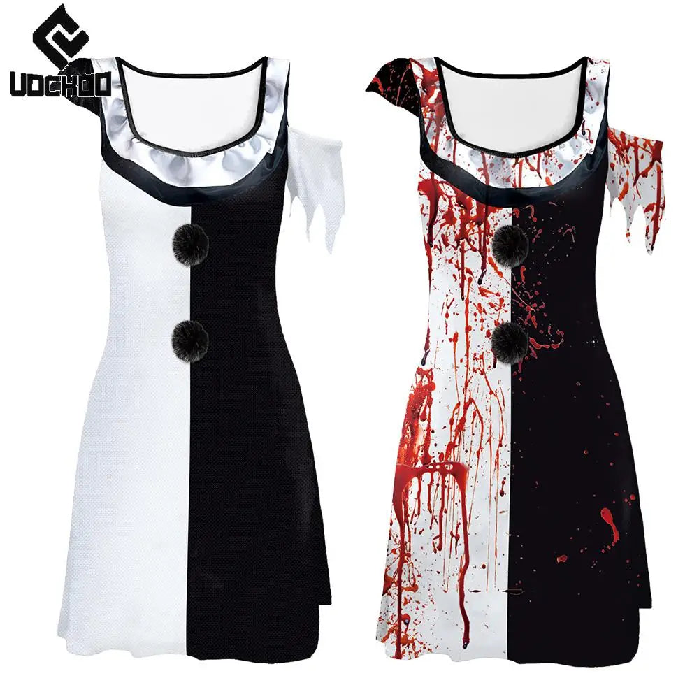 Terrible Clown Dress – Bloody Vampire Joker Costume