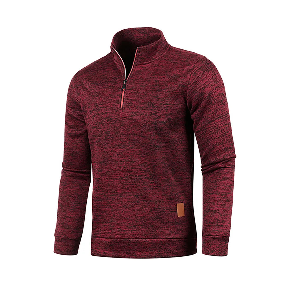 Sudadera para Hombre con Cremallera Media – Estilo Casual y Cálido