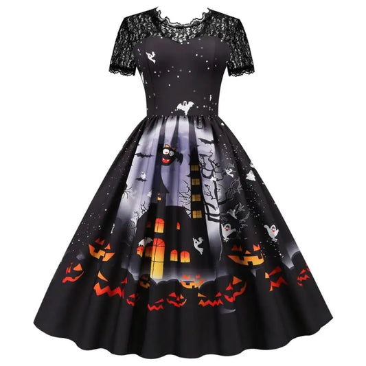 Halloween Dress Costume for Women – Vestido Vintage con Encaje