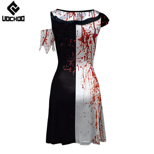 Terrible Clown Dress – Bloody Vampire Joker Costume