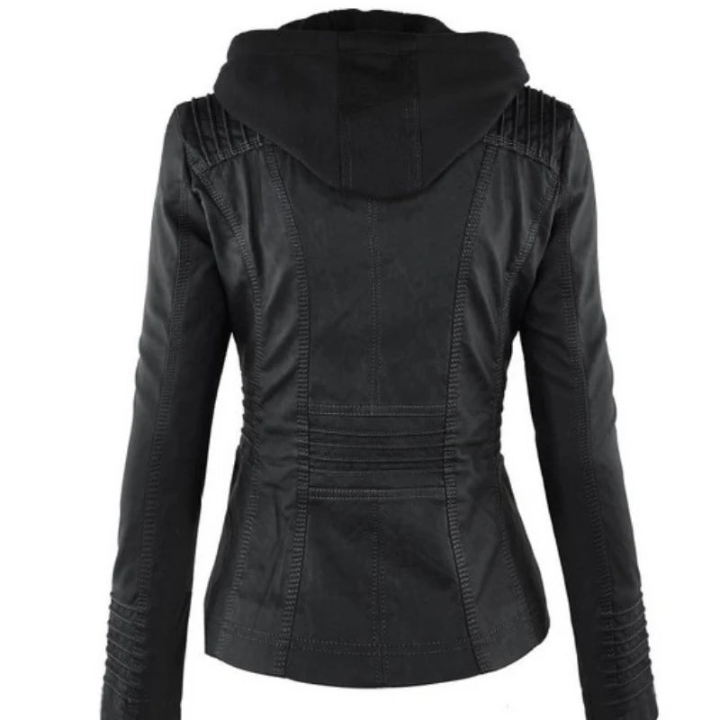 Chaqueta de Cuero Sintético para Mujer 2025