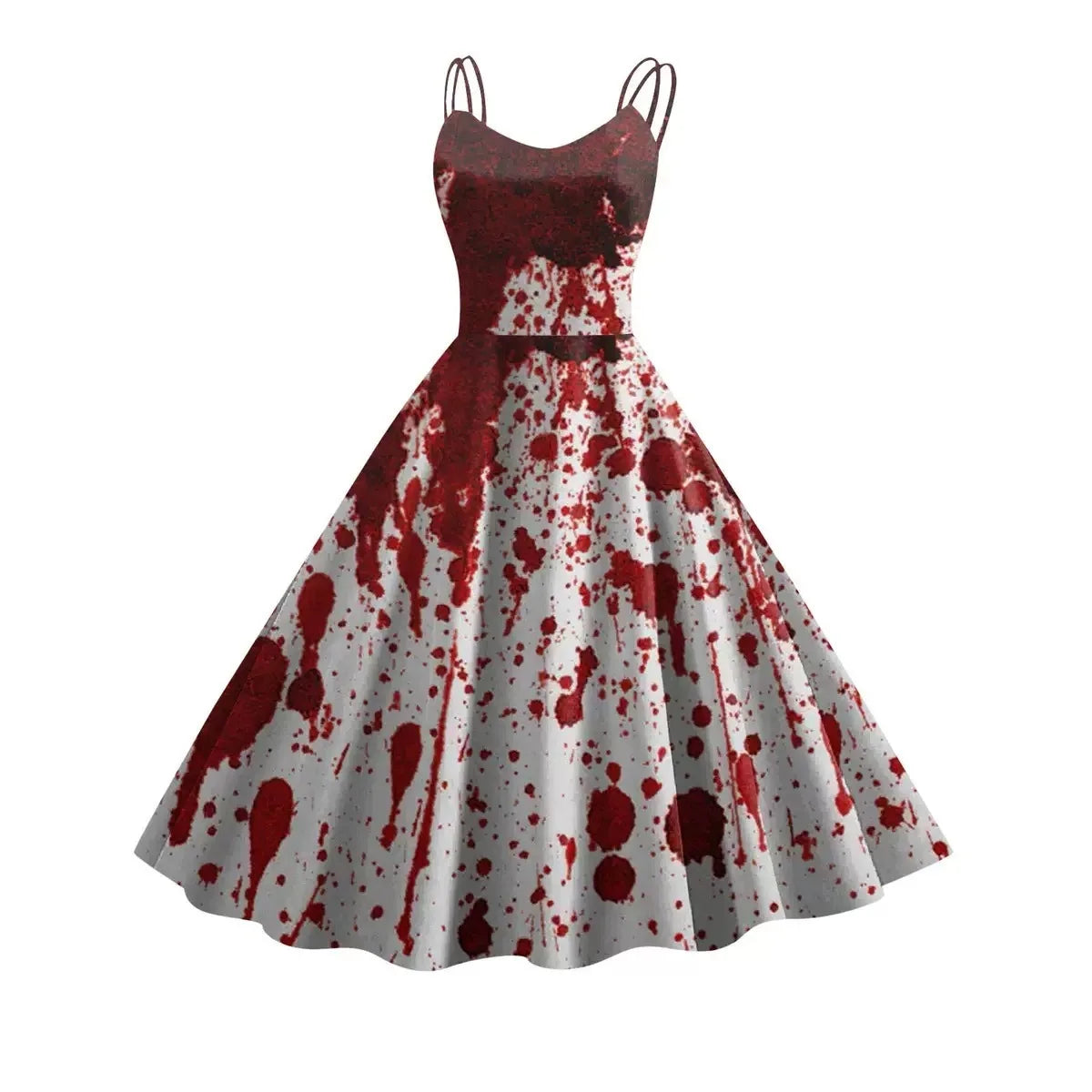 🩸 Vestido de Halloween para Mujer – Estilo Retro con Toque de Terror Divertido