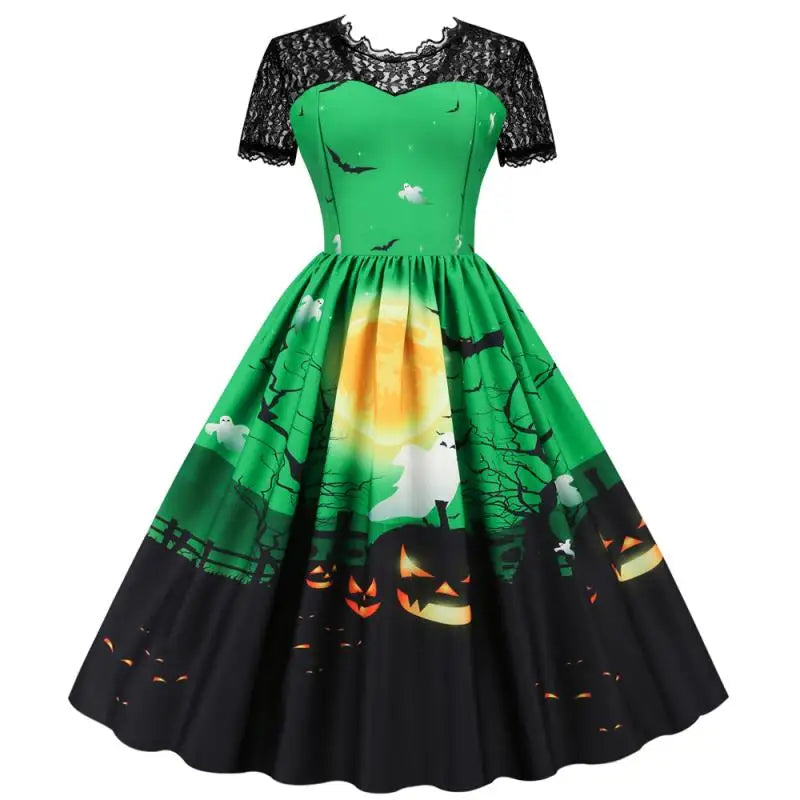 Halloween Dress Costume for Women – Vestido Vintage con Encaje