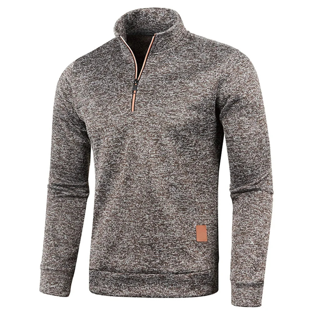 Sudadera para Hombre con Cremallera Media – Estilo Casual y Cálido